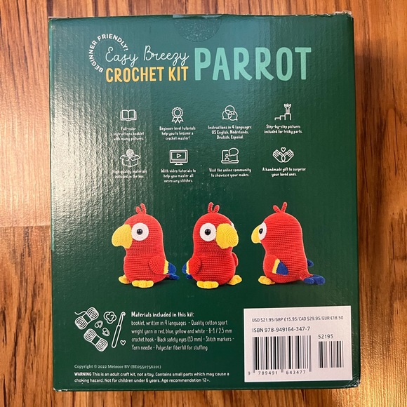 Easy Breezy Crochet Kit Parrot - Picture 5 of 6